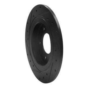 Hyundai Elantra GT Brake Rotor (1) - Rear Right - R1 Concepts - Drilled & Slotted - Black - `13-`25